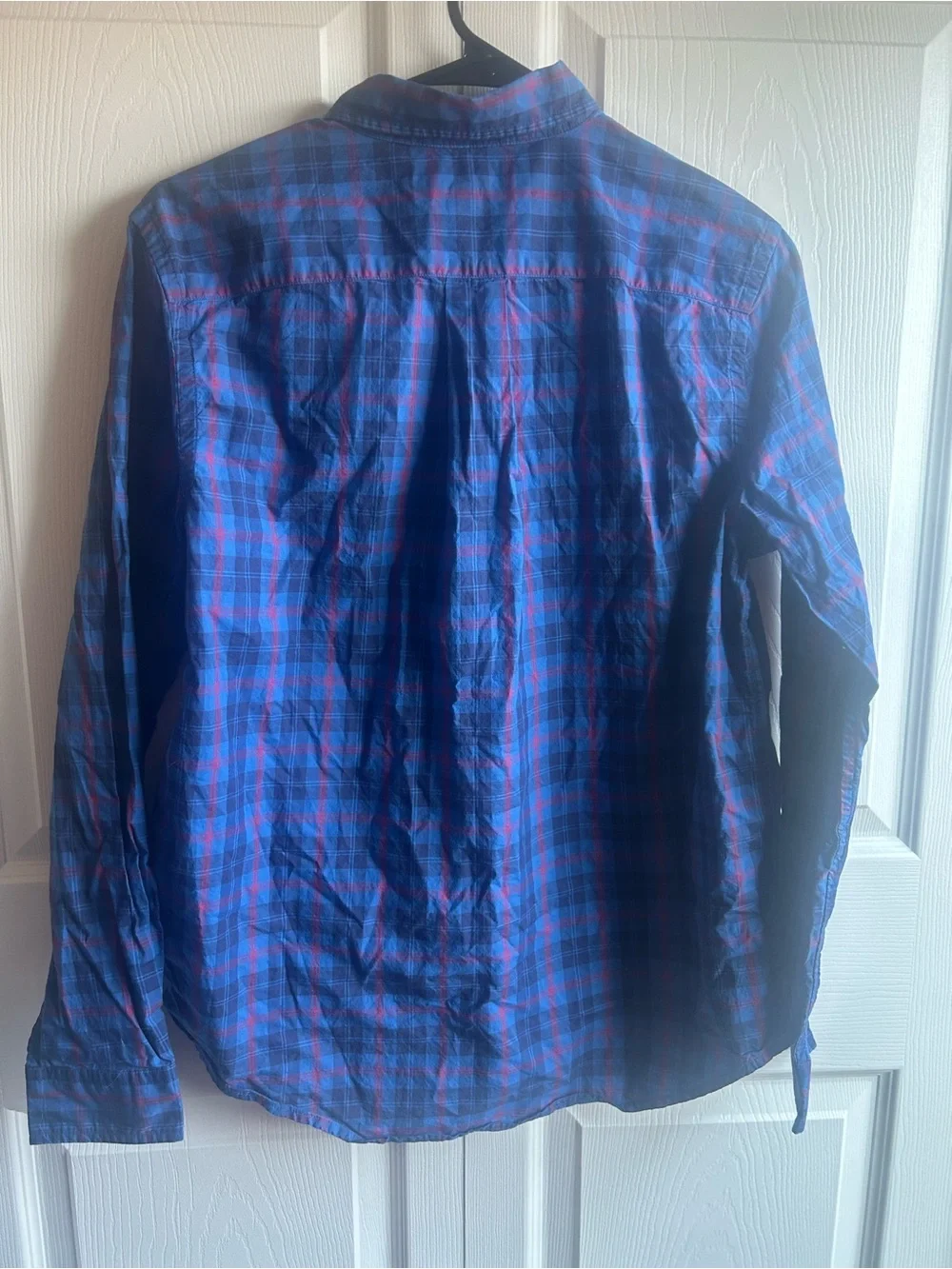 Ralph Lauren Boys XL (18-20) Blue & Red Plaid Long Sleeve Button-Down Shirt